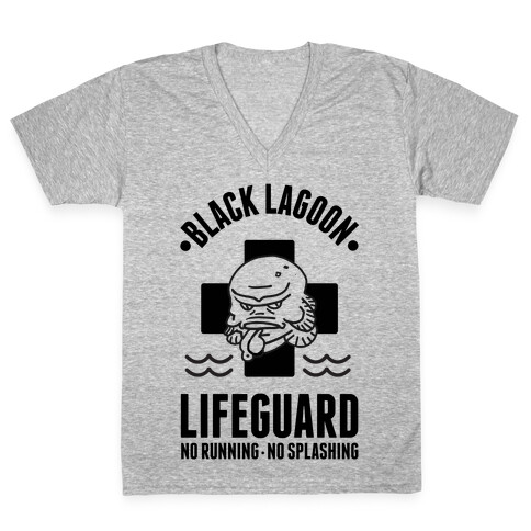 Black Lagoon Lifeguard V-Neck Tee Shirt