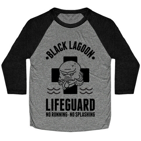 Black Lagoon Lifeguard Baseball Tee