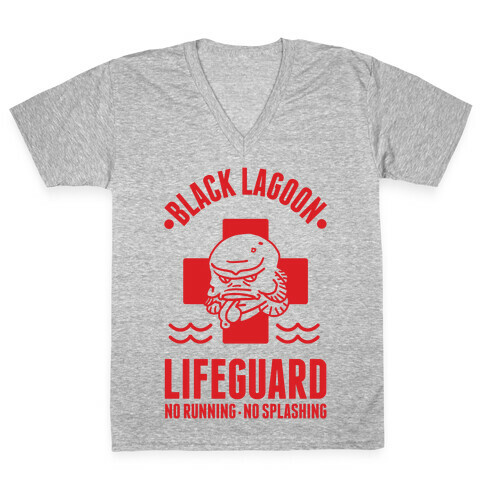 Black Lagoon Lifeguard V-Neck Tee Shirt
