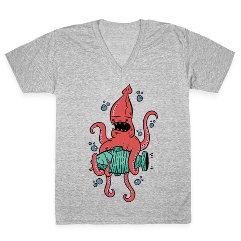 Squid Attack V-Neck Tee Shirt