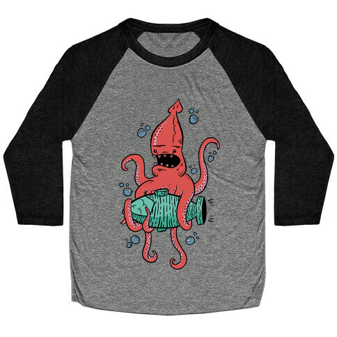 Squid Attack Baseball Tee