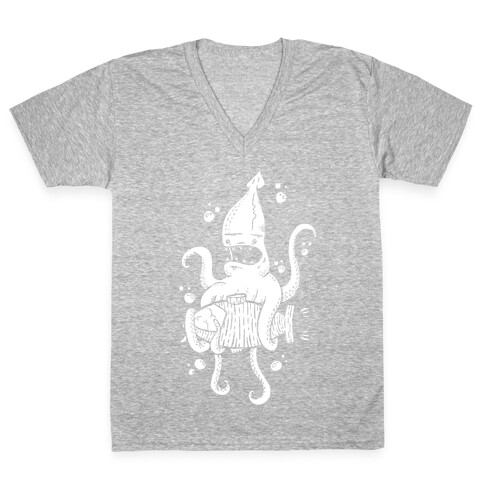 Squid Attack V-Neck Tee Shirt