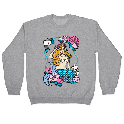 Nautical Tattoo Mermaid Pullover