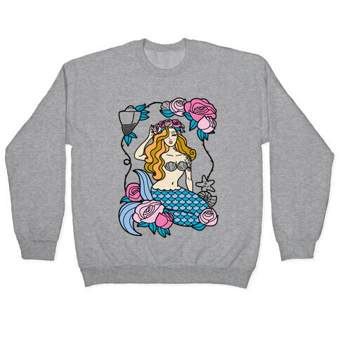 Nautical Tattoo Mermaid Pullover