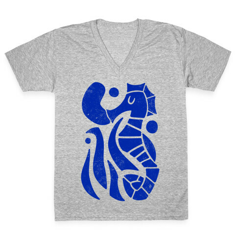 Bubbly Seahorse V-Neck Tee Shirt