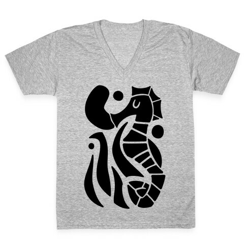 Bubbly Seahorse V-Neck Tee Shirt