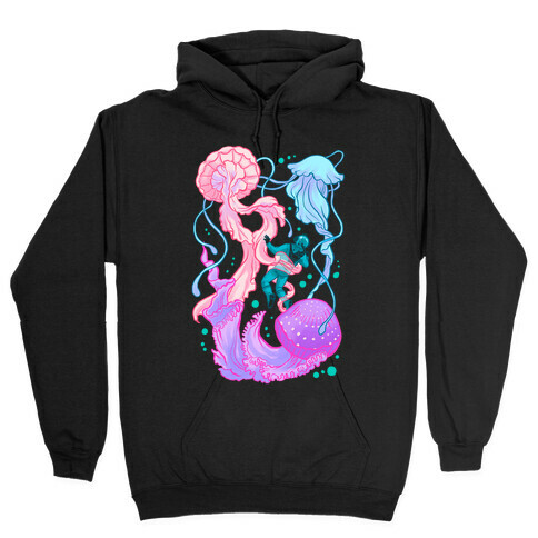 Deep Sea Diver & Jellyfish Hooded Sweatshirt