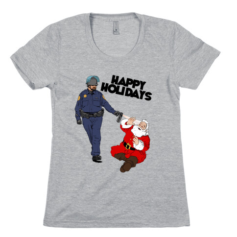 Officer Pike & Santa1 Womens T-Shirt