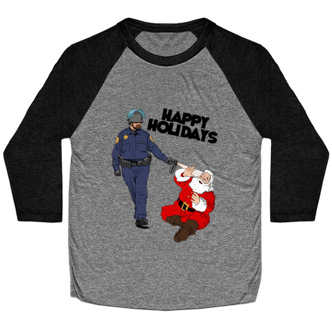 Officer Pike & Santa1 Baseball Tee