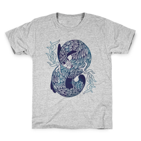 Swirling Wave Otter Kids T-Shirt