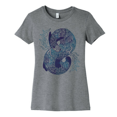 Swirling Wave Otter Womens T-Shirt