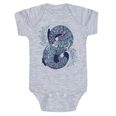 Swirling Wave Otter Baby One-Piece