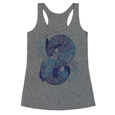 Swirling Wave Otter Racerback Tank Top