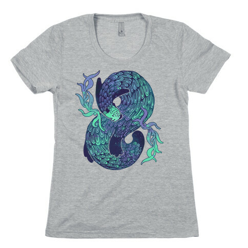 Swirling Wave Otter Womens T-Shirt