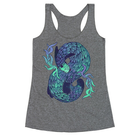 Swirling Wave Otter Racerback Tank Top