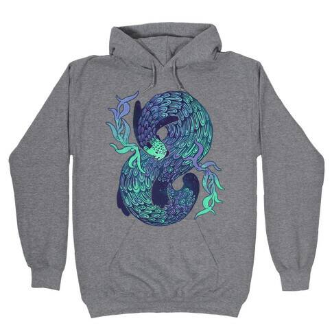 Swirling Wave Otter Hooded Sweatshirt