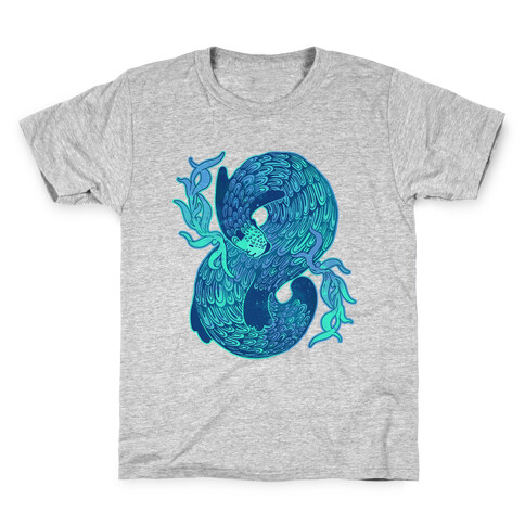 Swirling Wave Otter Kids T-Shirt