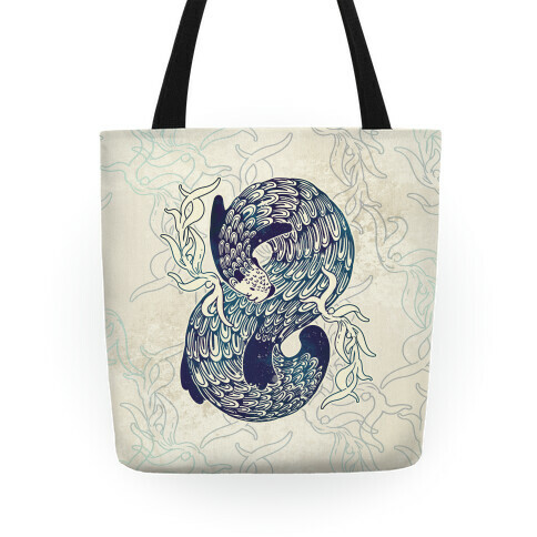 Swirling Wave Otter Tote