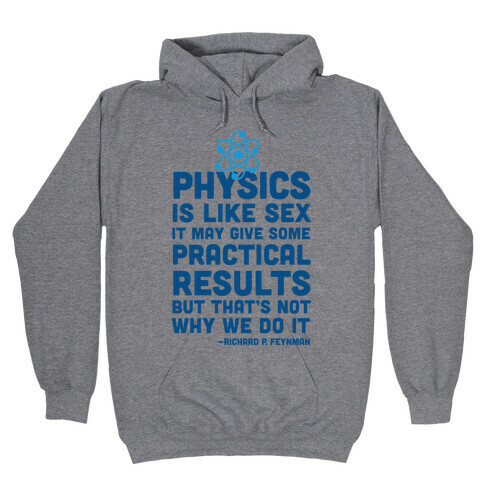 Physics Is Like Sex Hooded Sweatshirt