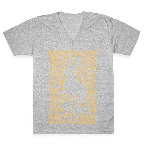 Hidden Jackalope V-Neck Tee Shirt