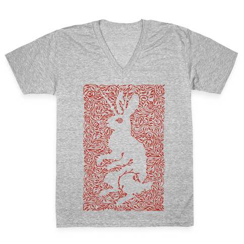 Hidden Jackalope V-Neck Tee Shirt