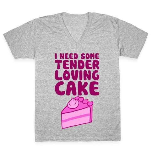 Tender Loving Cake V-Neck Tee Shirt
