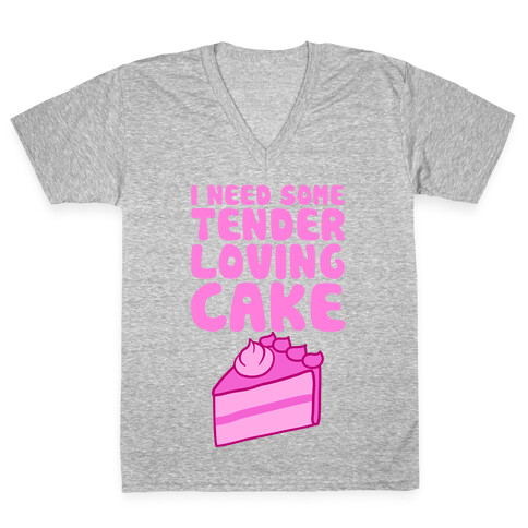 Tender Loving Cake V-Neck Tee Shirt