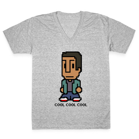 8-bit Abed V-Neck Tee Shirt