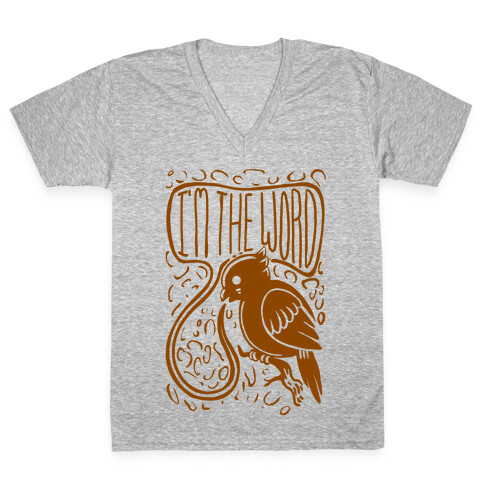 Bird I'm the Word V-Neck Tee Shirt