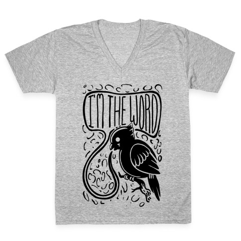 Bird I'm the Word V-Neck Tee Shirt