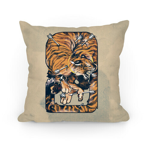 Saint Sebastian Tiger Pillow Pillow