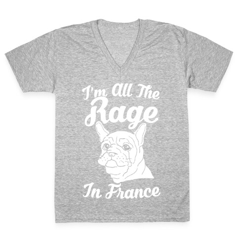 All The Rage In France V-Neck Tee Shirt