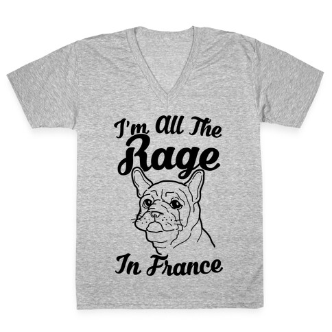 All The Rage In France V-Neck Tee Shirt