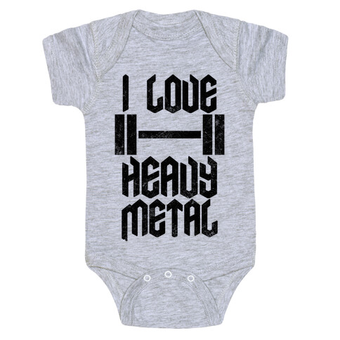 I Love Heavy Metal Baby One-Piece