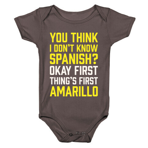 First Thing's First, Amarillo Baby One-Piece