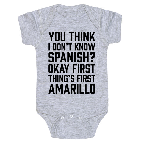 First Thing's First, Amarillo Baby One-Piece