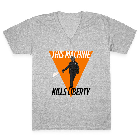 This Machine Kills Liberty V-Neck Tee Shirt