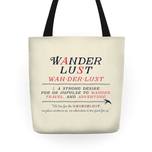 Wanderlust Definition Tote