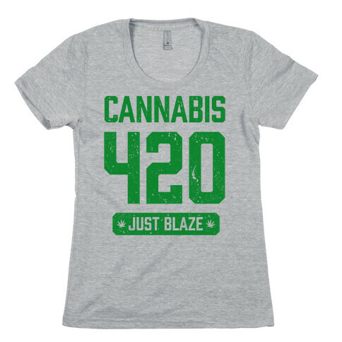 Cannabis 420 Varsity Womens T-Shirt
