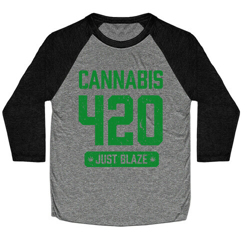 Cannabis 420 Varsity Baseball Tee