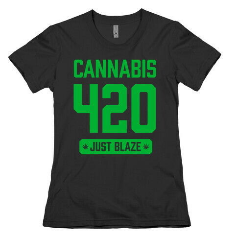 Cannabis 420 Varsity Womens T-Shirt