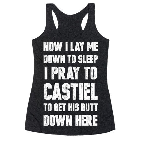 Now I Lay Me Down To Sleep Racerback Tank Top