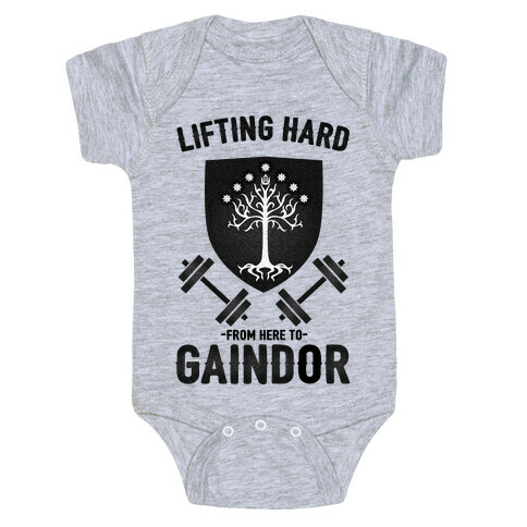 Lifting Hard From Here to Gaindor Baby One-Piece