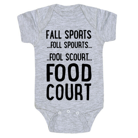 Fall Sports...Food Court Baby One-Piece