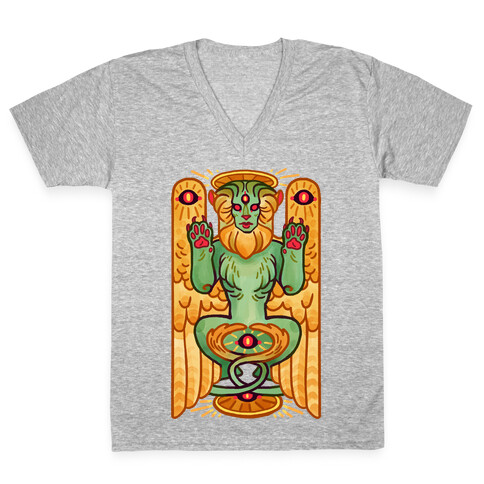 All-Seeing Sphinx V-Neck Tee Shirt