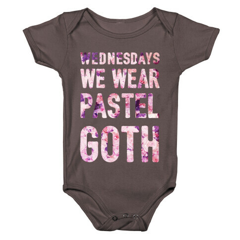 Wednesdays We Wear Pastel Goth Baby One-Piece