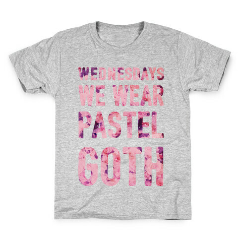 Wednesdays We Wear Pastel Goth Kids T-Shirt