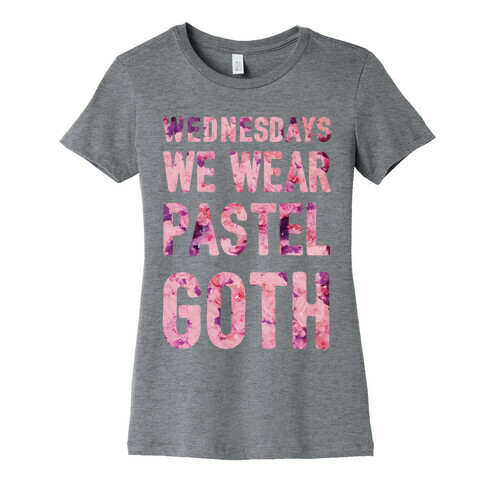 Wednesdays We Wear Pastel Goth Womens T-Shirt