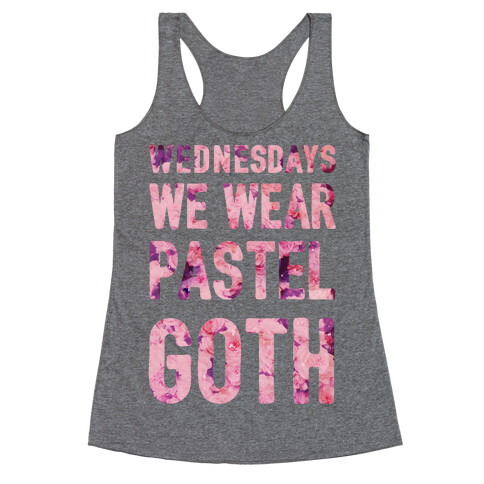 Wednesdays We Wear Pastel Goth Racerback Tank Top