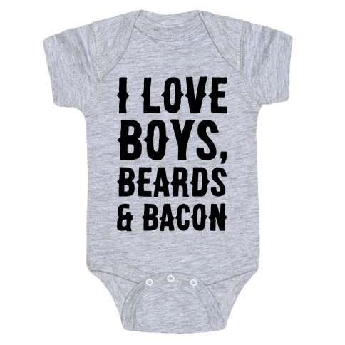 Boys, Beards and Bacon Baby One-Piece